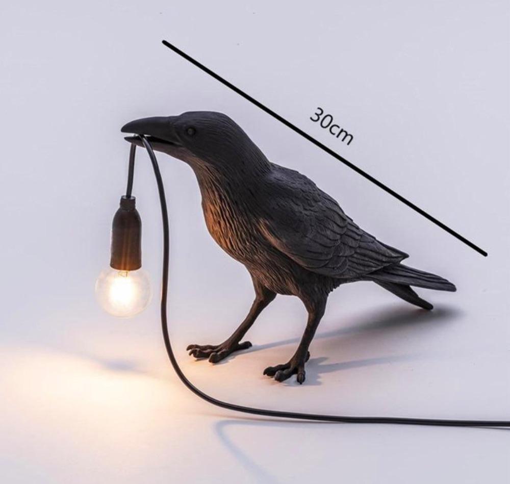 RoyaleGlow Nordic Crow Bird Lamp - Unique Wall Light