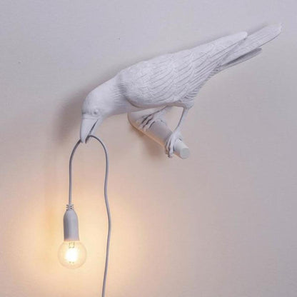 RoyaleGlow Nordic Crow Bird Lamp - Unique Wall Light