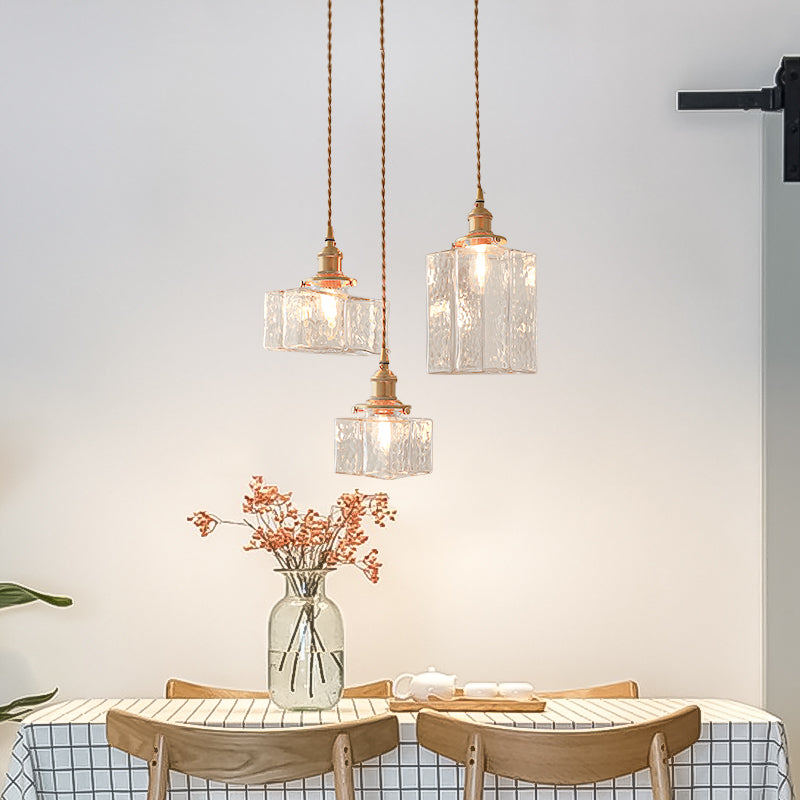 RoyaleGlow Chic Glass Hanging Pendant Light - Elegant Home Fixture - Small