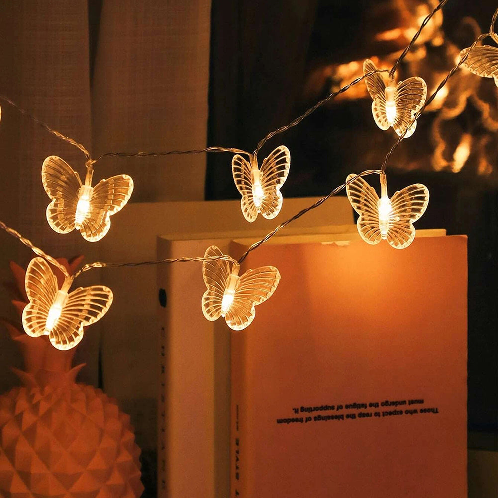 Royaleva LED Butterfly String Lights - USB Powered with Remote & 8 Modes - Multicolor