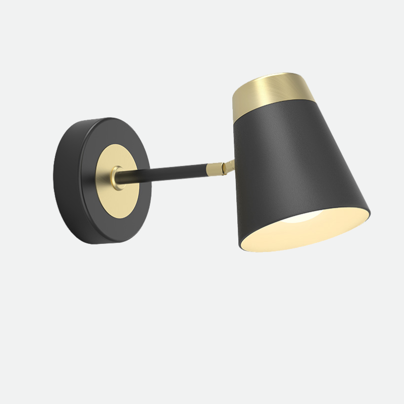 RoyaleGlow Elegant Brushed Black & Gold Wall Sconce for Modern Homes - Default Title