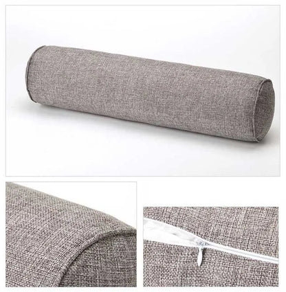 Rayvia Cylinder Bolster Pillow - Versatile Support for Bed & Sofa - Gray / 10x40cm