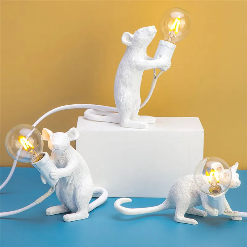 Royallure Art Deco Style LED Mouse Table Lamp - Whimsical Desk Lighting