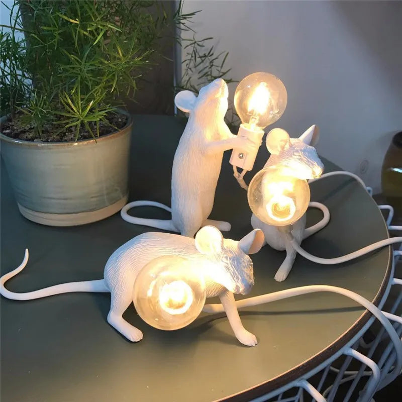 Royallure Art Deco Style LED Mouse Table Lamp - Whimsical Desk Lighting