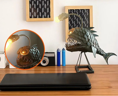 Royallure Angler Fish Lamp – USB Powered LED Night Light for Quirky Home Decor