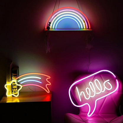 RoyaleGlow LED Neon Sign - "Good Vibes" Bright Pink LED Wall Light - GOODVIBES - 33*18cm