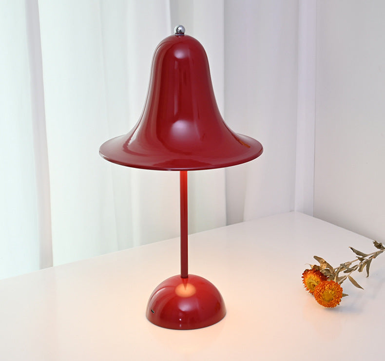 Luxora Jarass Touch-Dimmable Bell-Shape Table Lamp - Red