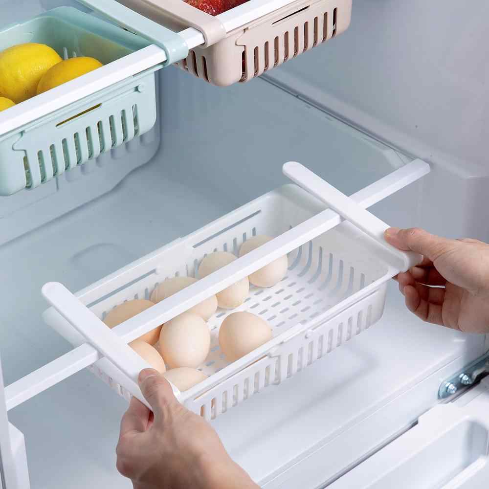 Royallure Space-Saving Refrigerator Organizer Rack - Food-Grade Plastic Storage Solution for Fresh Produce and Condiments