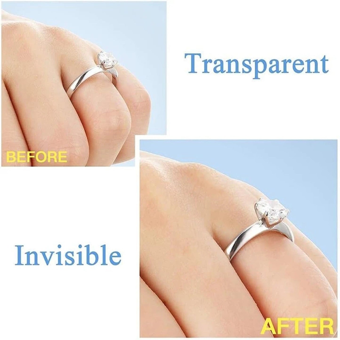 Royallure Adjustable Ring Resizing Set - 8 Sizes, Universal Fit, Comfortable TPU Design