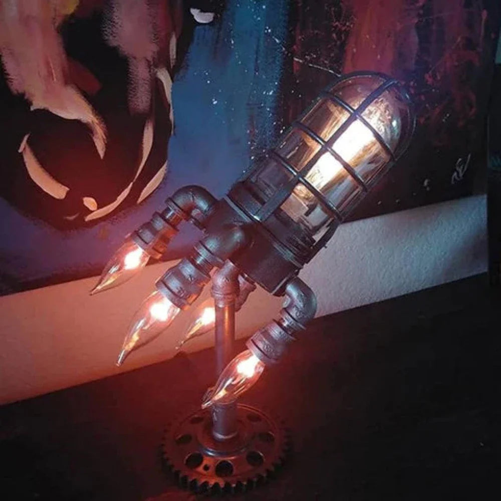 Royallure Steampunk Rocket Table Lamp