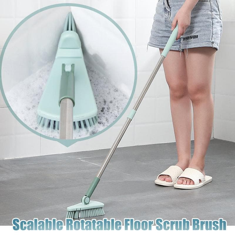 Royallure Versatile Rotating Floor Scrub Brush with Swivel Head for Deep Cleaning