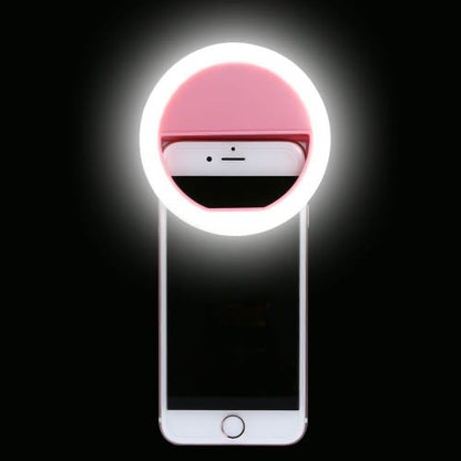 Rayvia Portable Selfie Ring Light – 3-Level Brightness LED Clip-On