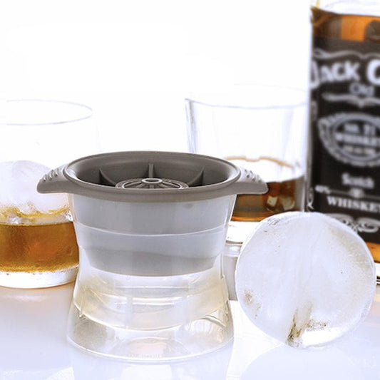 Royallure Premium Silicone Sphere Ice Maker - Create Slow-Melting Ice Balls for Whiskey, Cocktails, and More