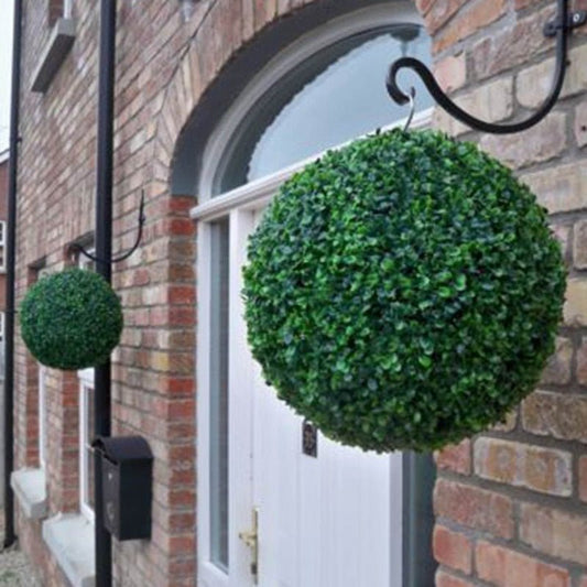 Lighted Boxwood Topiary Balls – Realistic Artificial UV-Resistant Greenery for Outdoor & Wedding Décor, Hanging or Planter Display