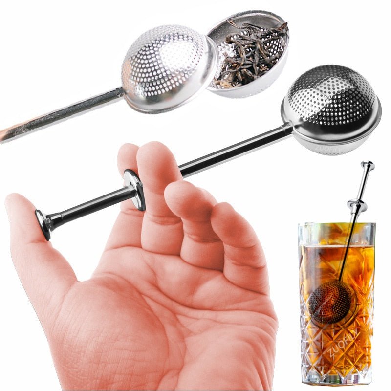 Royallure Premium Stainless Steel Long-Handle Tea Infuser Filter for Loose Leaf & Herbal Tea