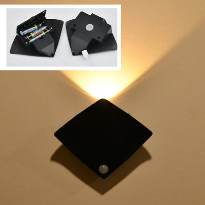 Stingray Motion Sensor LED Wall Light - Stylish Security Lighting - Battery / White light