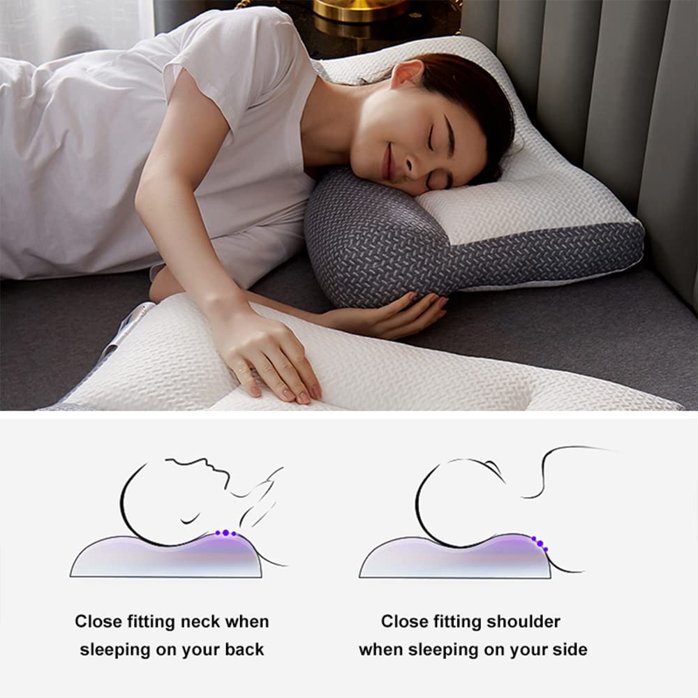 Royallure Contoured Orthopedic Sleep Pillow – Ergonomic Neck & Shoulder Support for Pain Relief