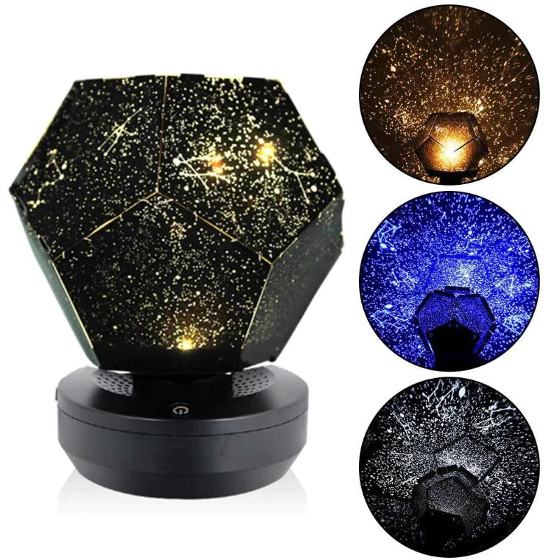 Royaleva Galaxy Star Projector with Bluetooth & 4-Mode Brightness - Portable USB Rechargeable