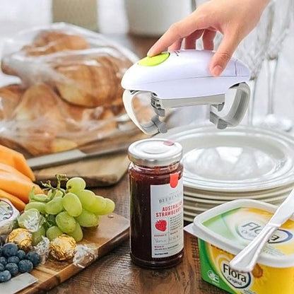 Electric Jar Opener – Automatic, Battery-Powered Jar Opener with Soft-Edge Clamps for Effortless Lid Removal. Ideal for Seniors & Those with Hand Weakness