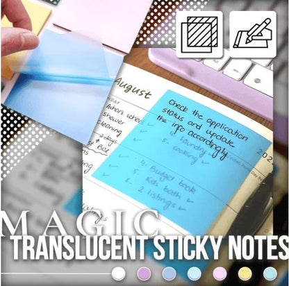 Royallure Clear Adhesive Note Pads - Transparent Sticky Notes for Easy Annotation & Highlighting