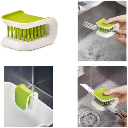 Royallure Dual-Sided Knife and Cutlery Cleaning Brush