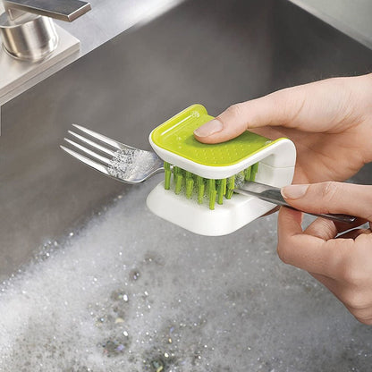 Royallure Dual-Sided Knife and Cutlery Cleaning Brush