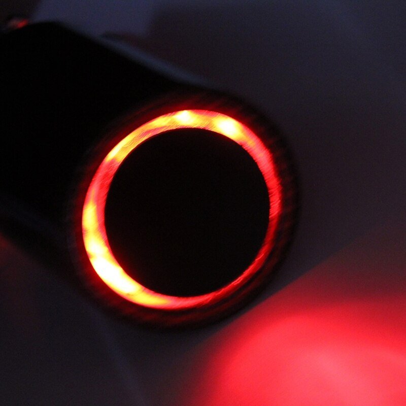 Royallure Universal LED Carbon Fiber Exhaust Muffler Tip