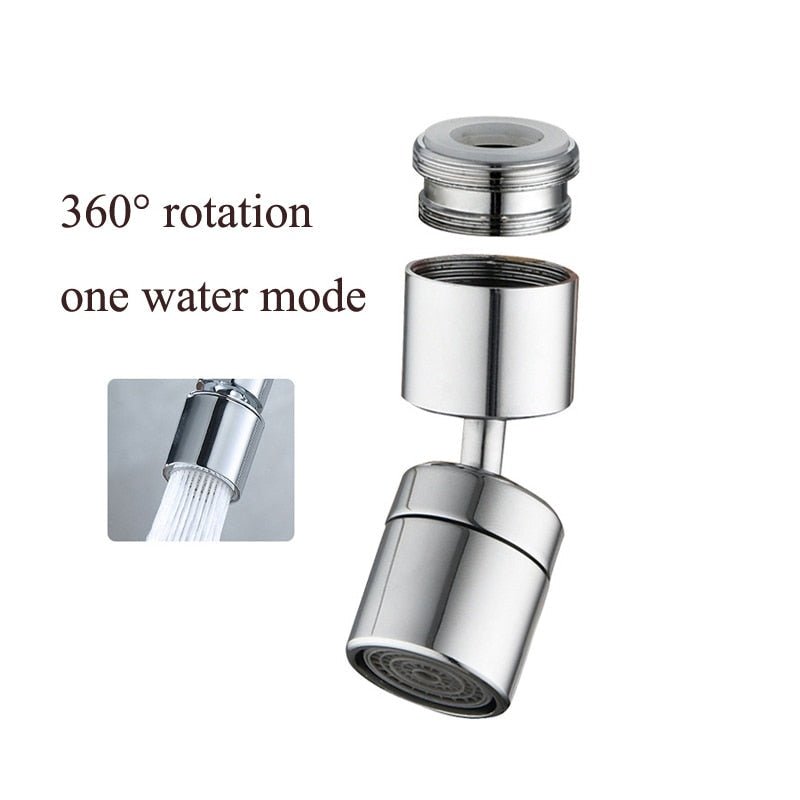 Royallure 720° Universal Anti-Splash Faucet Filter with Dual Rotary Knobs and Four-Layer Purification