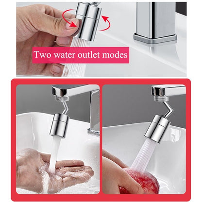 Royallure 720° Universal Anti-Splash Faucet Filter with Dual Rotary Knobs and Four-Layer Purification