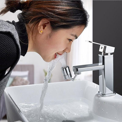 Royallure 720° Universal Anti-Splash Faucet Filter with Dual Rotary Knobs and Four-Layer Purification