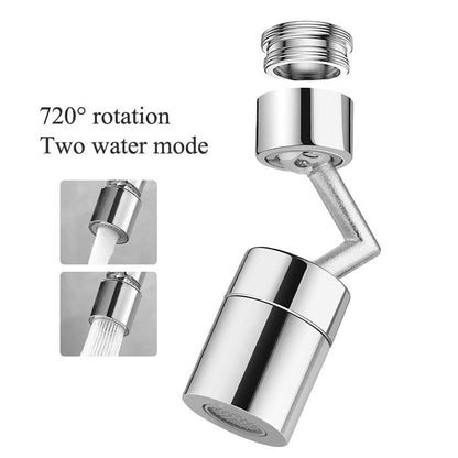 Royallure 720° Universal Anti-Splash Faucet Filter with Dual Rotary Knobs and Four-Layer Purification