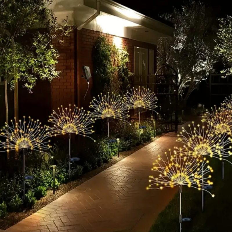 Royallure Solar Firework Garden Light Lamp - 3 Color Options, LED Glow