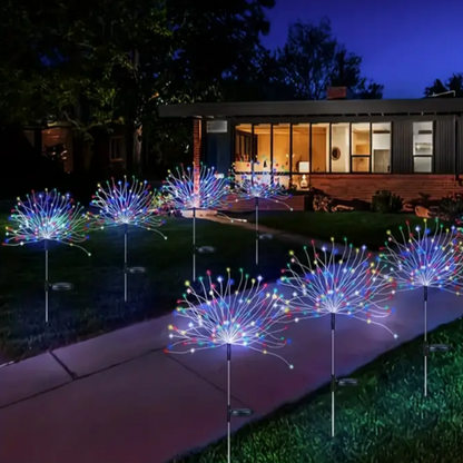 Royallure Solar Firework Garden Light Lamp - 3 Color Options, LED Glow