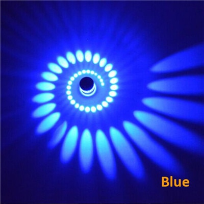 Luxora Spiral Light – Modern LED Wall & Ceiling Light with 7 Color Options - Blue