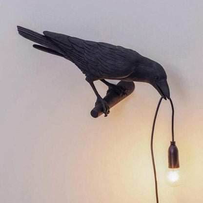 RoyaleGlow Nordic Crow Bird Lamp - Unique Wall Light