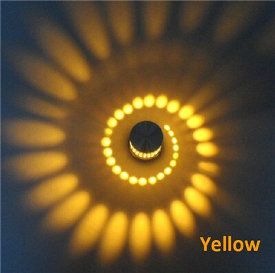 Luxora Spiral Light – Modern LED Wall & Ceiling Light with 7 Color Options - Yellow