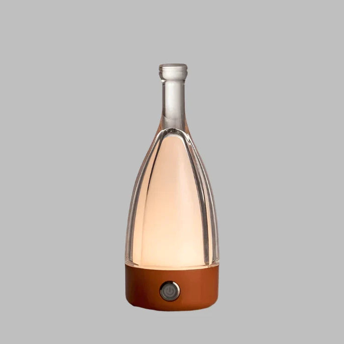 Royelux Wine Bottle Shape Decorative Night Light - USB Rechargeable, 3-Color Dimming - Orange