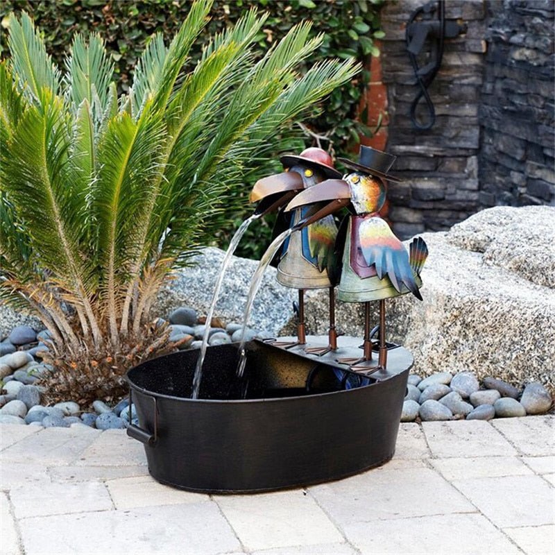 Royallure Whimsical Bird Water Fountain Decor for Tranquil Gardens and Patios