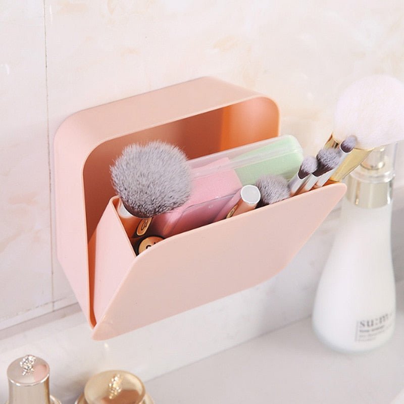 Royallure Waterproof Wall-Mounted Makeup Organizer - Space-Saving Storage for Bathroom & Kitchen