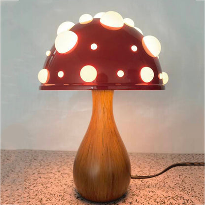 Royaleva Vintage Mushroom Table Lamp - Whimsical Decorative LED Light with Touch & Button Control, Multi-Color Options