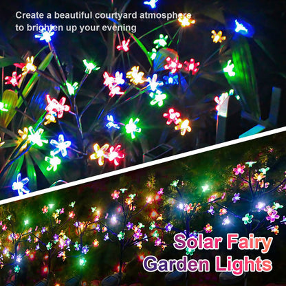 Lumora FairyFlowers Solar LED Garden Lights - Vibrant Multicolor Outdoor Decor - Multicolor